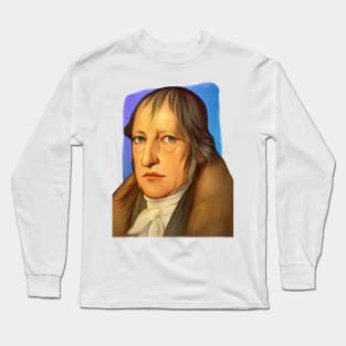 German Philosopher Georg Wilhelm Friedrich Hegel illustration Long Sleeve T-Shirt